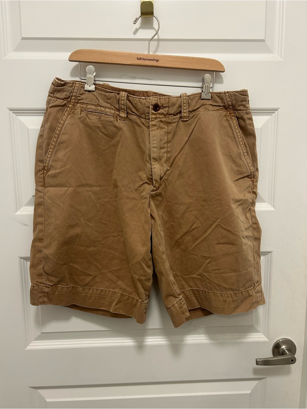 American Eagle Outfitters Brown Flat-Front Chino Shorts